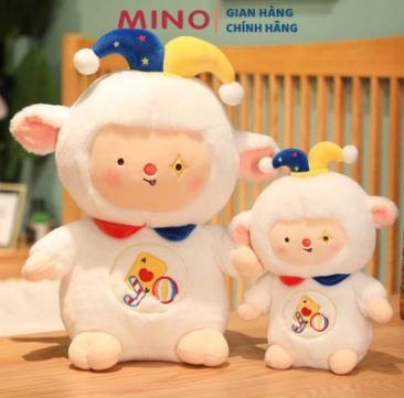 Gấu bông cừu trắng cosplay chú hề - Thú Bông Mino - Công Ty TNHH Thương Mại Mino Việt Nam